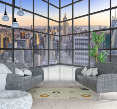 Fotomurale della finestra di new york 3d - TenStickers