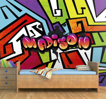Fotomurale camera da letto Graffiti urbani - TenStickers