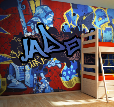Fotomurale con graffiti e nome personalizzabile - TenStickers