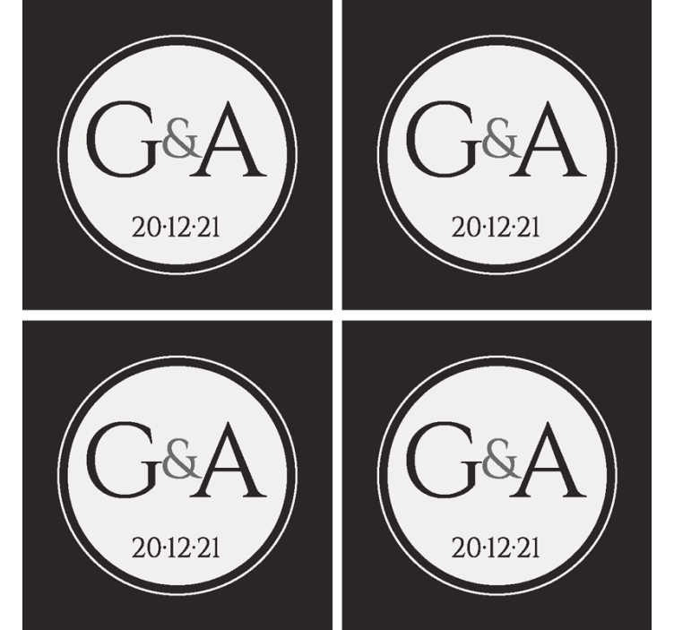 Sottobicchiere classico personalizzato - TenStickers