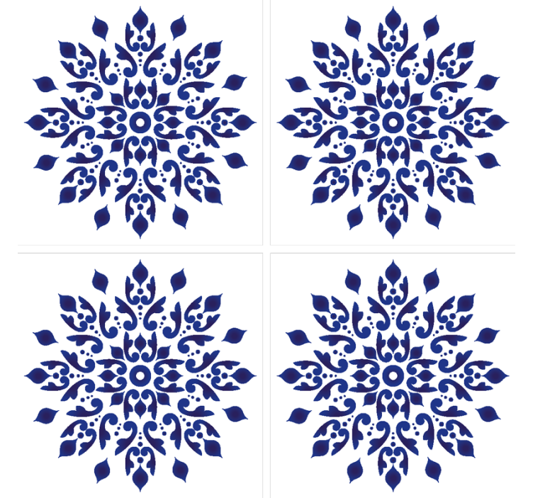 Sottobicchiere classico rotondo blu - TenStickers