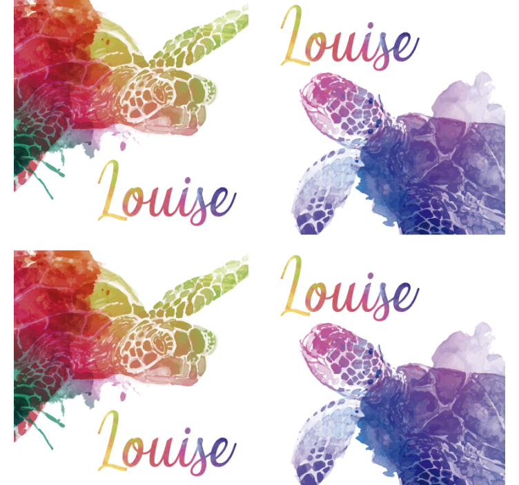 Montagne russe colorate con nome - TenStickers