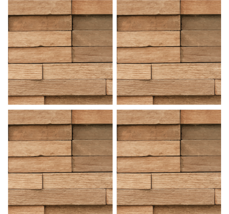 Sottobicchiere  personalizzato testo Legno astratto - TenStickers