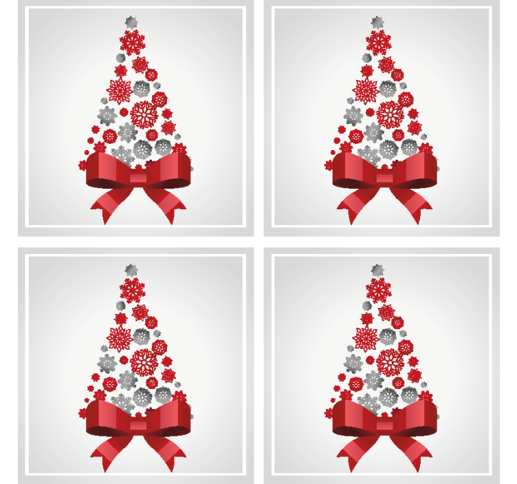 Sottobicchiere Natale Elegante albero di natale - TenStickers