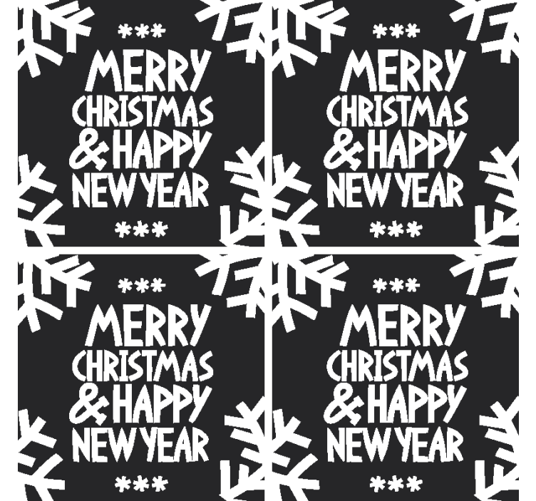 Buon natale e felice anno nuovo sottobicchieri - TenStickers