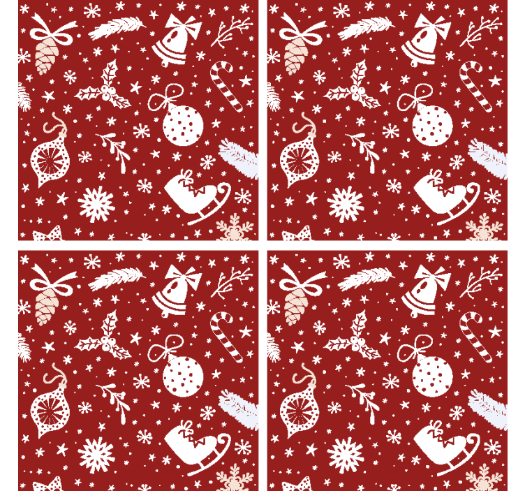 Sottobicchiere Natale Modello rosso di natale - TenStickers