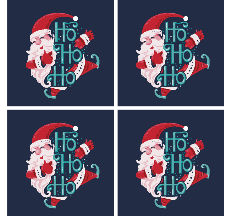 Sottobicchiere  tema Natale Babbo natale - TenStickers
