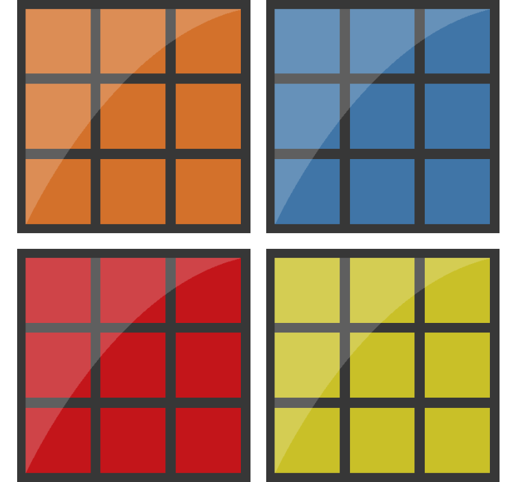 Sottobicchiere cubo di rubrik - TenStickers