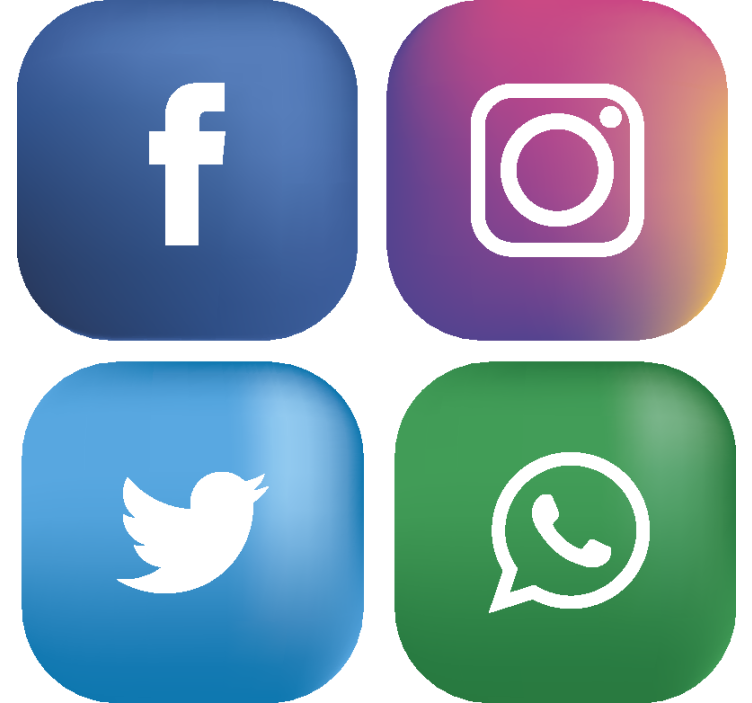 Sottobicchiere  tema frikis Social media - TenStickers