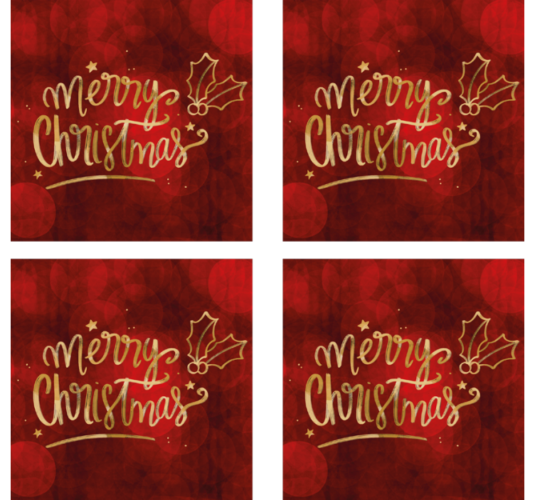 Sottobicchiere  tema Natale Buon natale in rosso - TenStickers