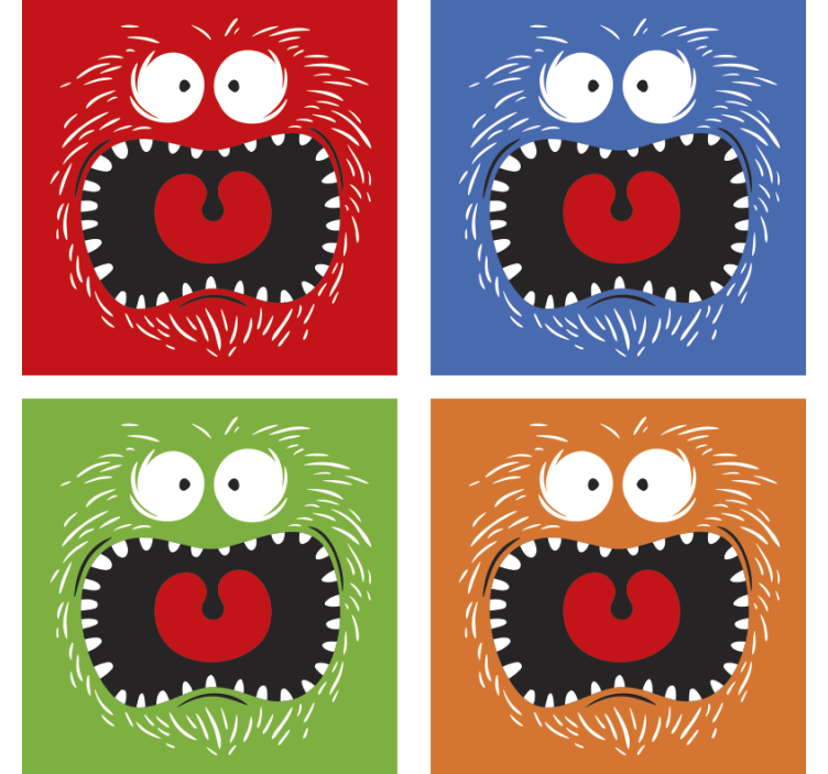 Sottobicchiere di halloween moderno e colorato - TenStickers