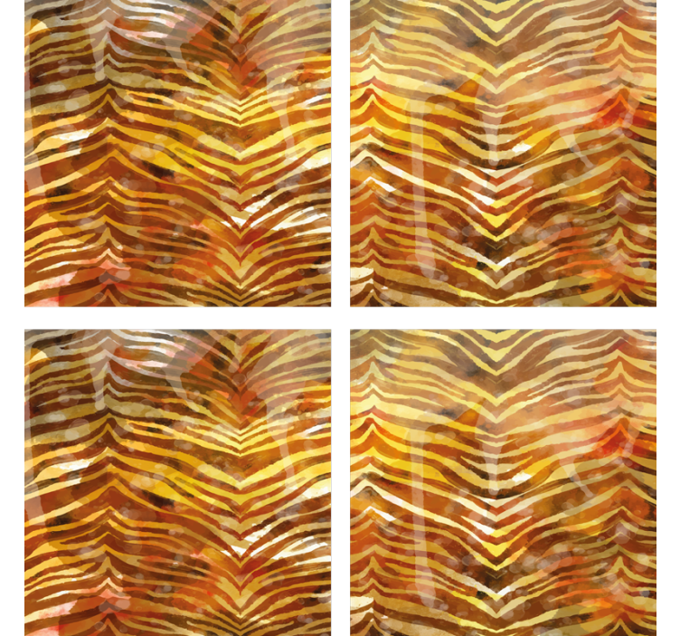 Sottobicchieri superficie con motivo zebrato - TenStickers