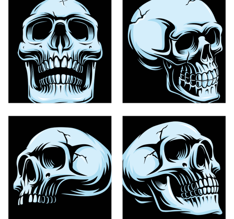 Sottobicchiere  tema frikis Grande teschio sottobicchiere - TenStickers