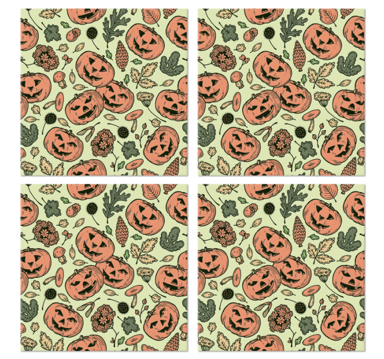 Zucche halloween sottobicchiere - TenStickers