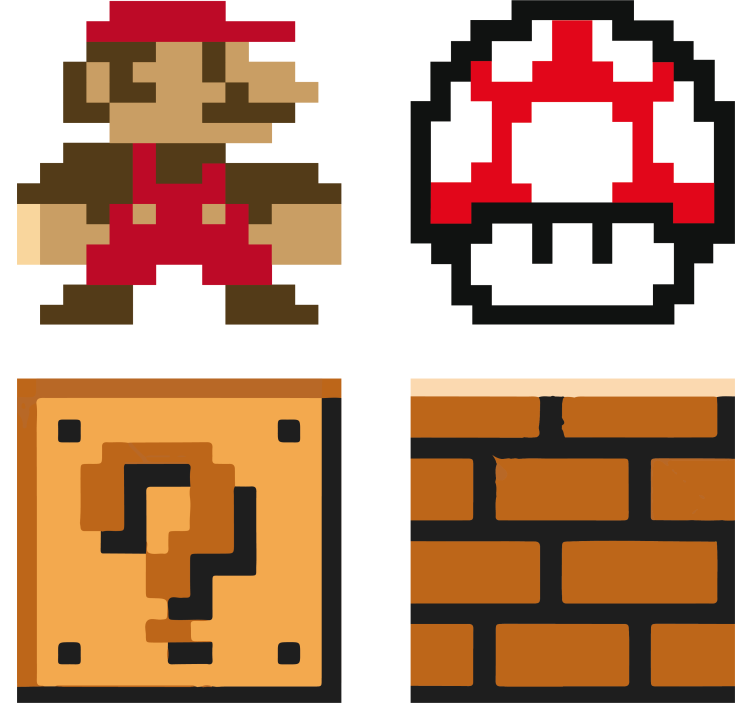 Sottobicchiere  tema frikis Temi super mario - TenStickers
