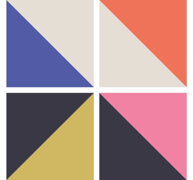 Sottobicchieri angoli geometrici multicolori - TenStickers