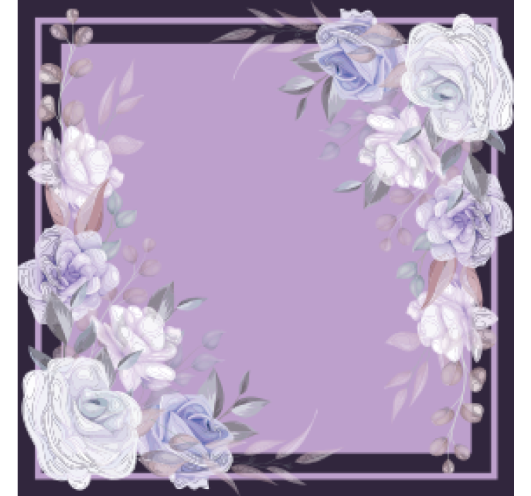 Sottobicchieri matrimonio composizione floreale di lavanda - TenStickers
