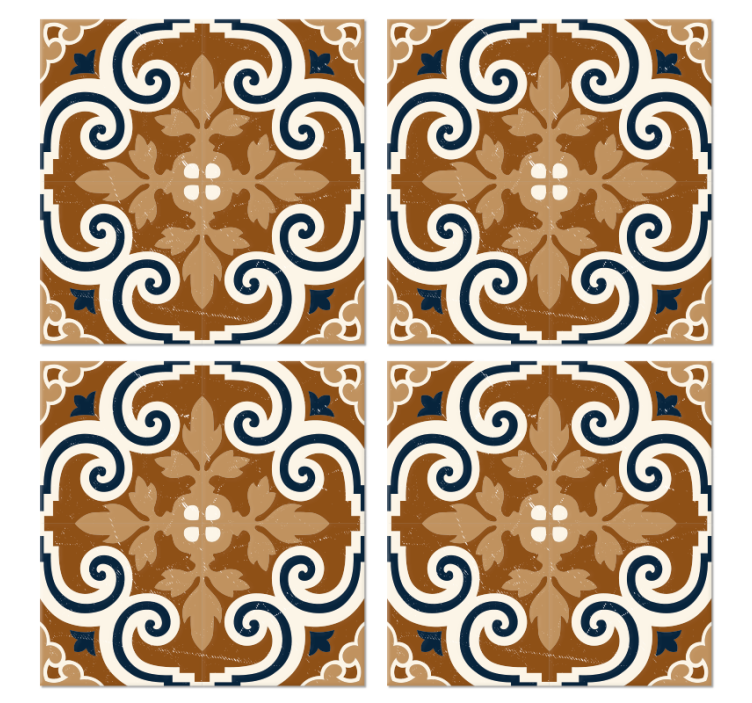 Sottobicchiere motivo floreale - TenStickers