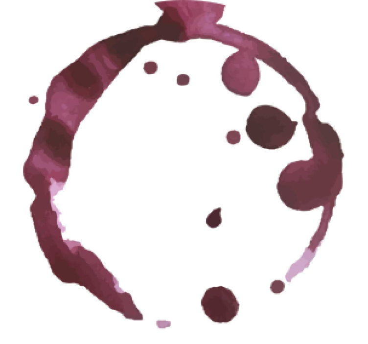 Sottobicchieri decorativi in vinile macchie di vino - TenStickers