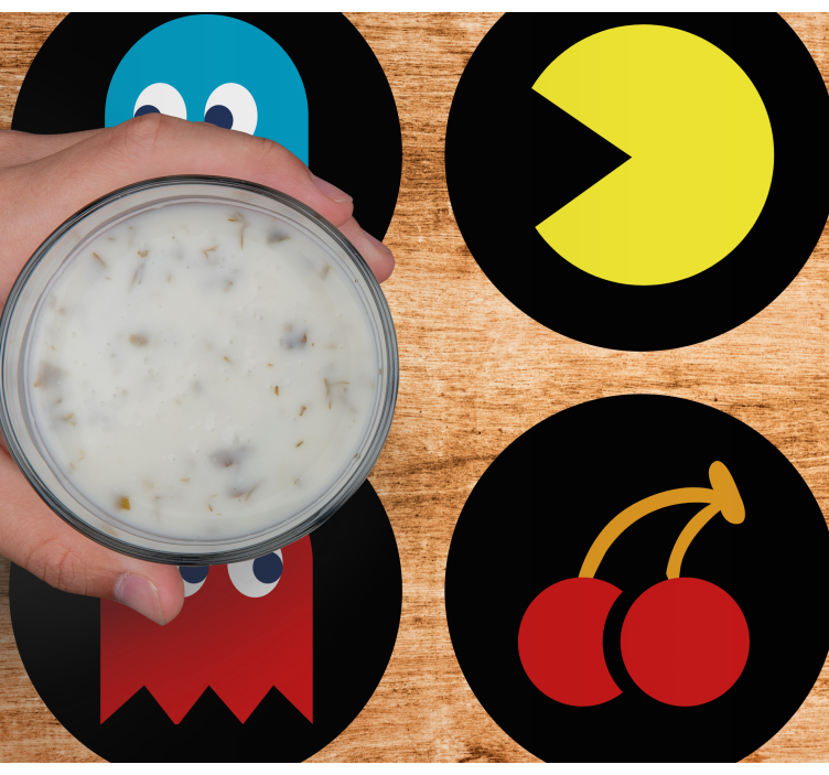 Sottobicchieri frikis icone retro colorate - TenStickers