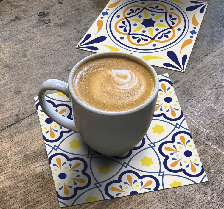 Sottobicchiere con design di piastrelle - TenStickers