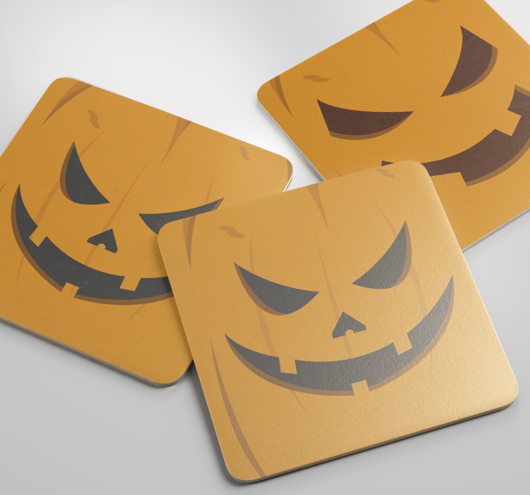 Diversi sottobicchieri di zucche halloween - TenStickers