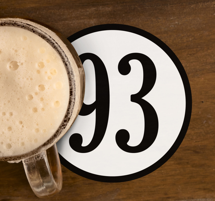 Sottobicchieri rotondi personalizzati numero - TenStickers