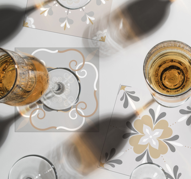 Sottobicchiere di ispirazione floreale - TenStickers