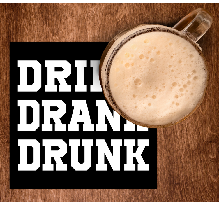 Sottobicchiere con coniugazione "Drink" - TenStickers