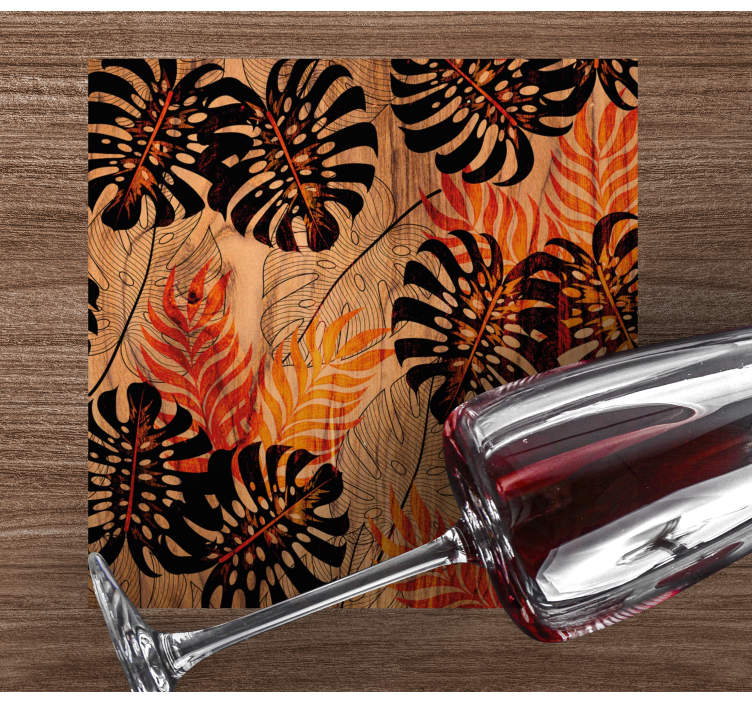 Sottobicchiere  personalizzato legno di piante - TenStickers
