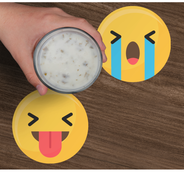Sottobicchiere tema emoji - TenStickers