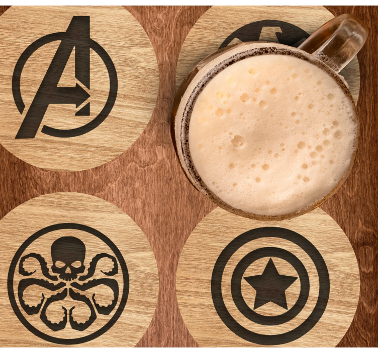 Sottobicchieri logo degli avengers - TenStickers