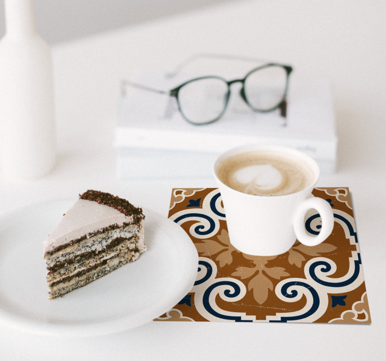 Sottobicchiere motivo floreale - TenStickers