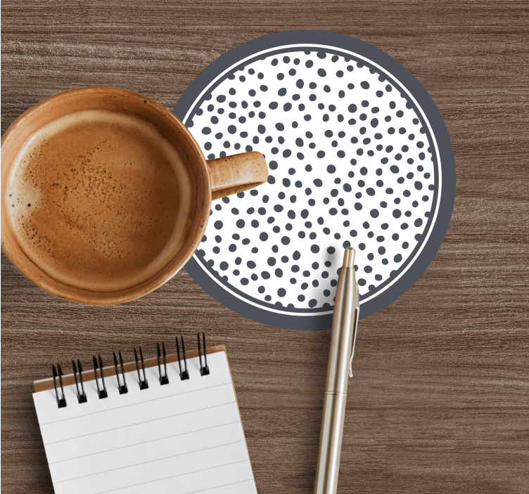Sottobicchieri a motivo circolare a pois - TenStickers