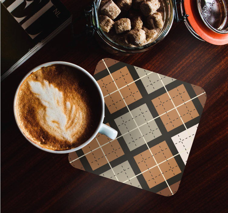 Sottobicchieri a motivo geometrico quadrati - TenStickers
