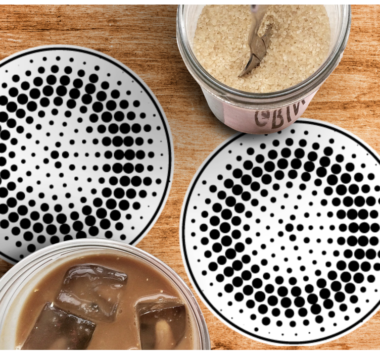 Sottobicchieri a motivo puntinato - TenStickers