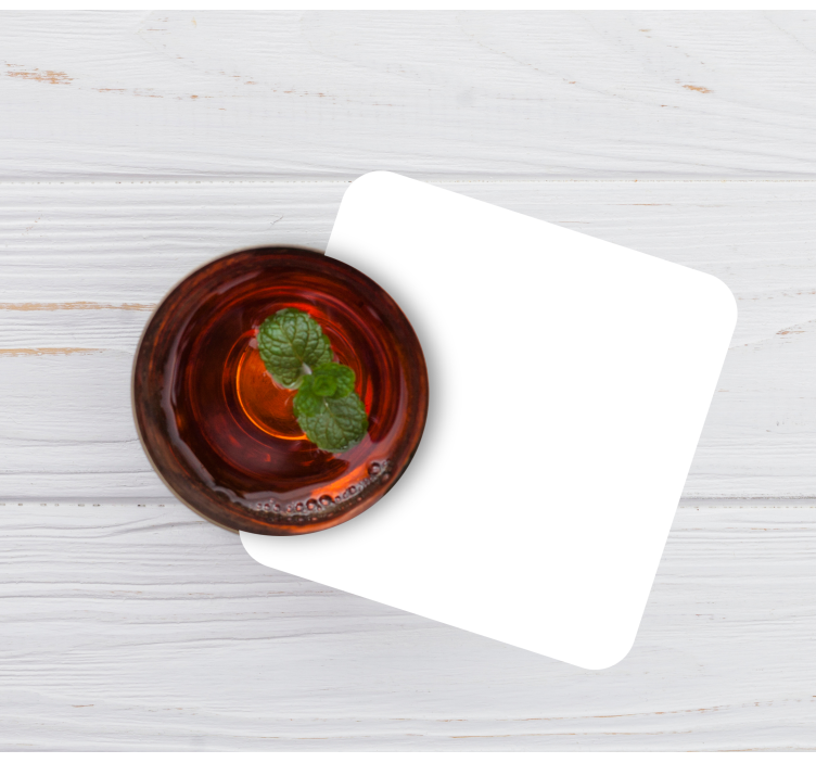 Sottobicchieri bianco monocolore - TenStickers