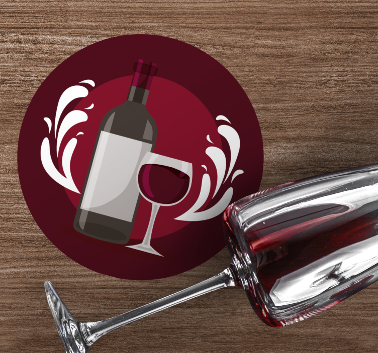 Sottobicchieri birra bottiglia e bicchiere - TenStickers