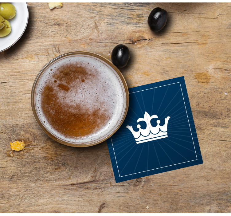 Sottobicchieri birra design emblema corona - TenStickers