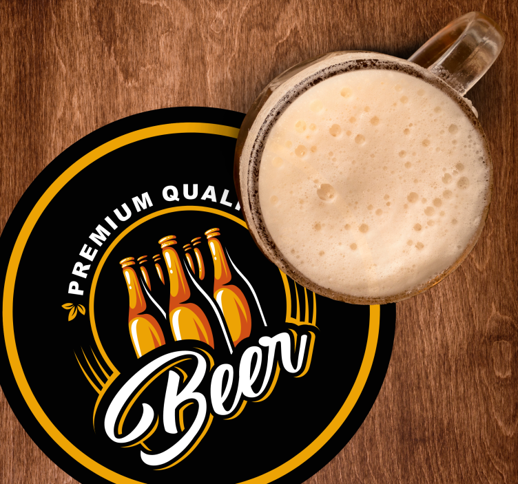 Sottobicchieri birra emblema bevande premium - TenStickers