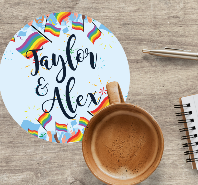 Sottobicchieri birra festa delle bandiera arcobaleno - TenStickers