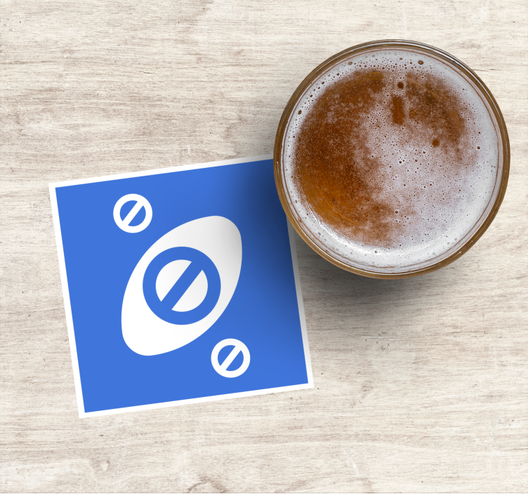 Sottobicchieri birra forme blu astratte - TenStickers