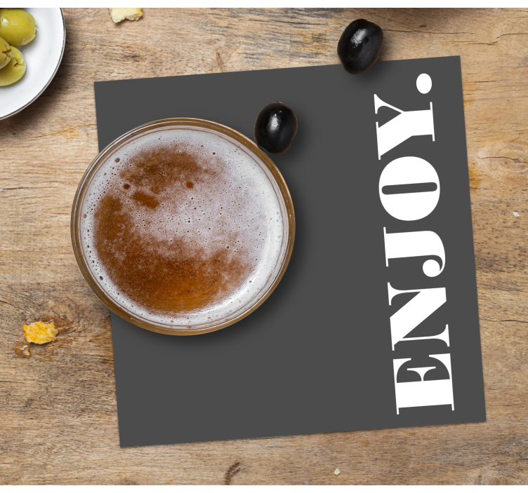 Sottobicchieri birra grigio scuro testurizzati - TenStickers