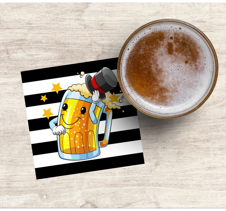 Sottobicchieri birra mascotte birra allegra - TenStickers