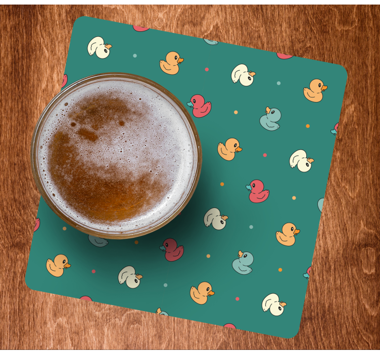 Sottobicchieri birra motivo anatra fantasioso - TenStickers