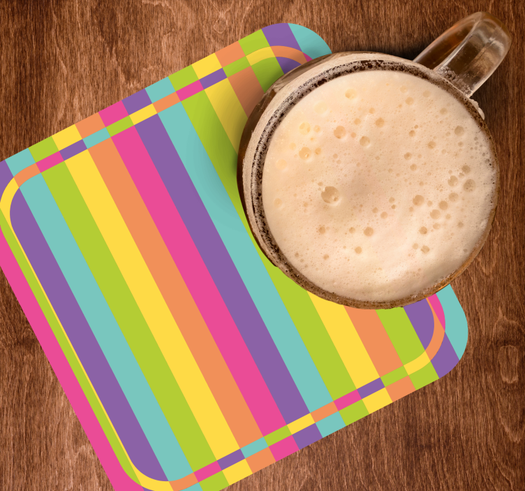 Sottobicchieri birra motivo colorato vivace - TenStickers