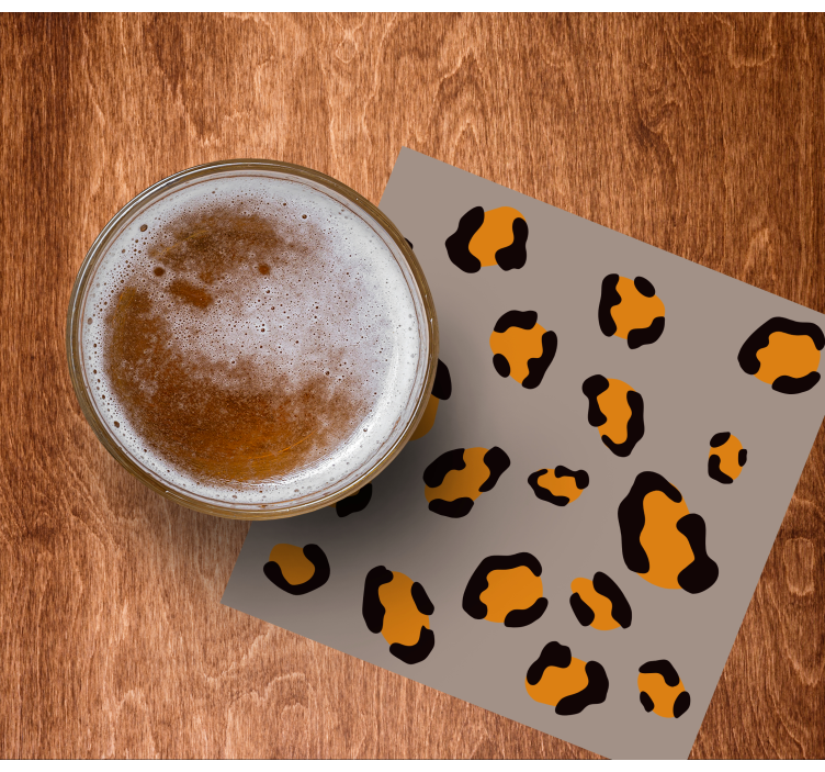 Sottobicchieri birra motivo leopardato - TenStickers