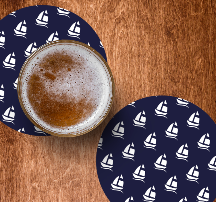 Sottobicchieri birra motivo veliero nautico - TenStickers