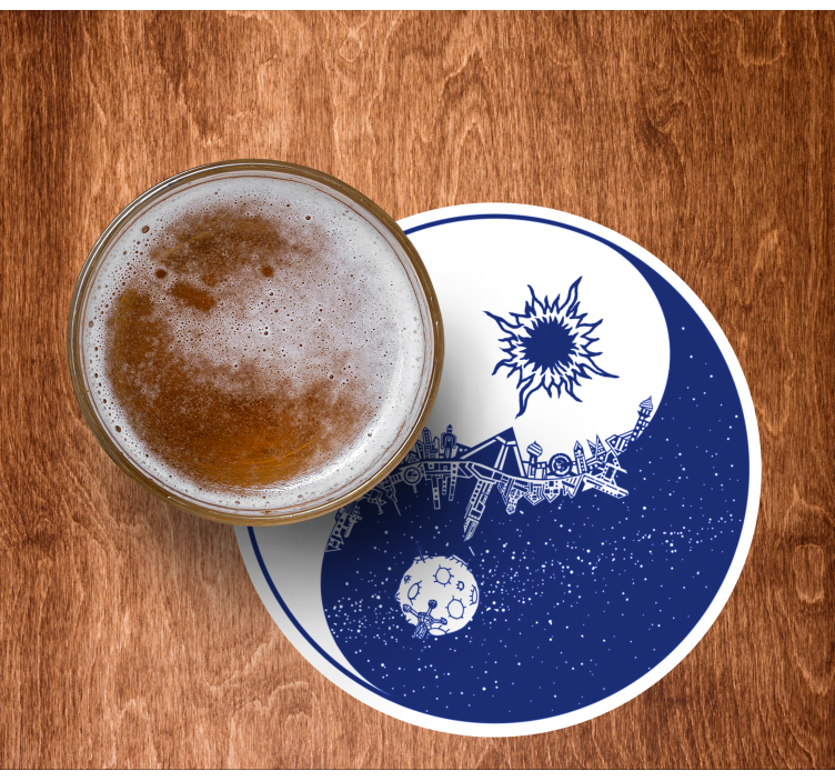 Sottobicchieri birra scena cosmica celestiale - TenStickers
