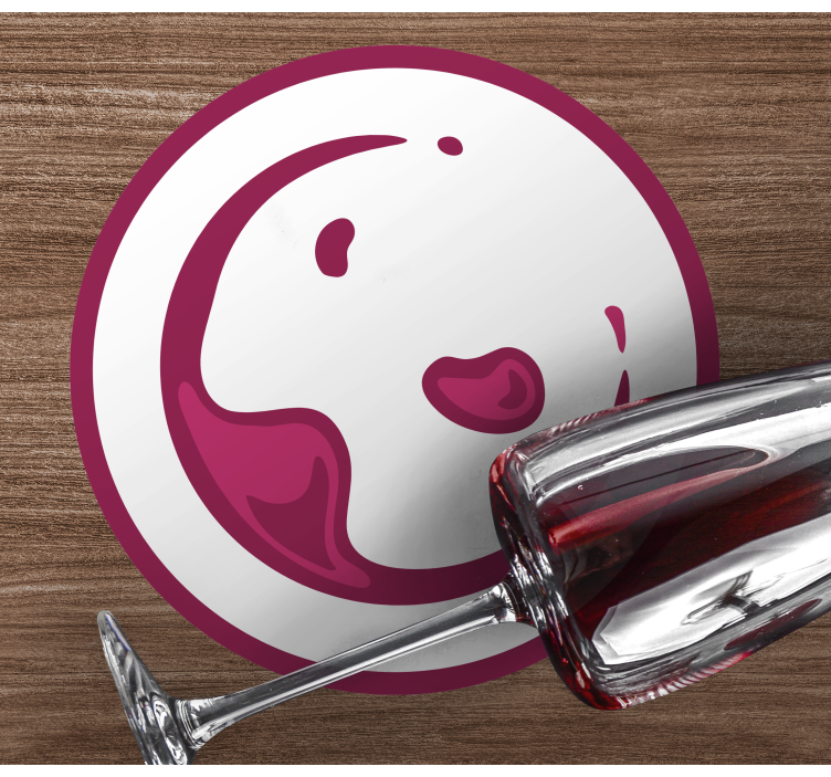 Sottobicchieri birra spruzzi di vino giocosi - TenStickers